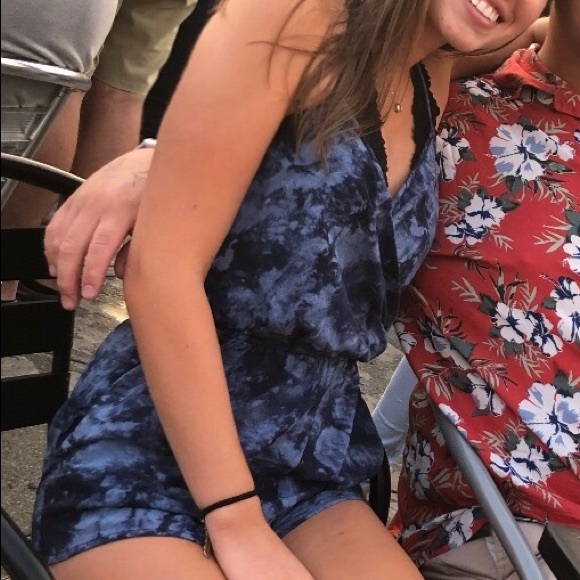 Mimi Chica Tie Dye Halter Romper - Picture 2 of 5